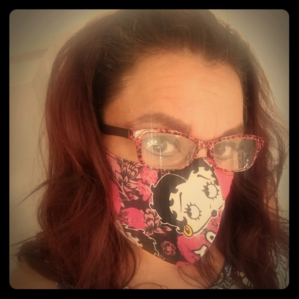 Face Mask Betty Boop patchwork. Made in USA.